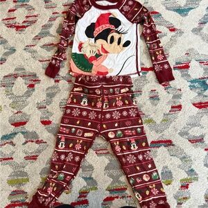 Disney Red and Green Minnie Mouse Kids Pajamas